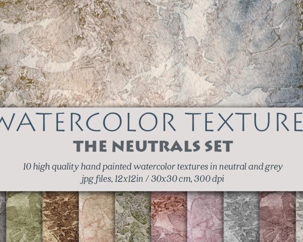 watercolor textures in grey and muted neutrals